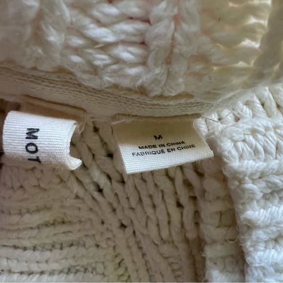Anthropologie Moth Chunky Knit Open Front Cardigan Size Medium - Picture 3 of 7